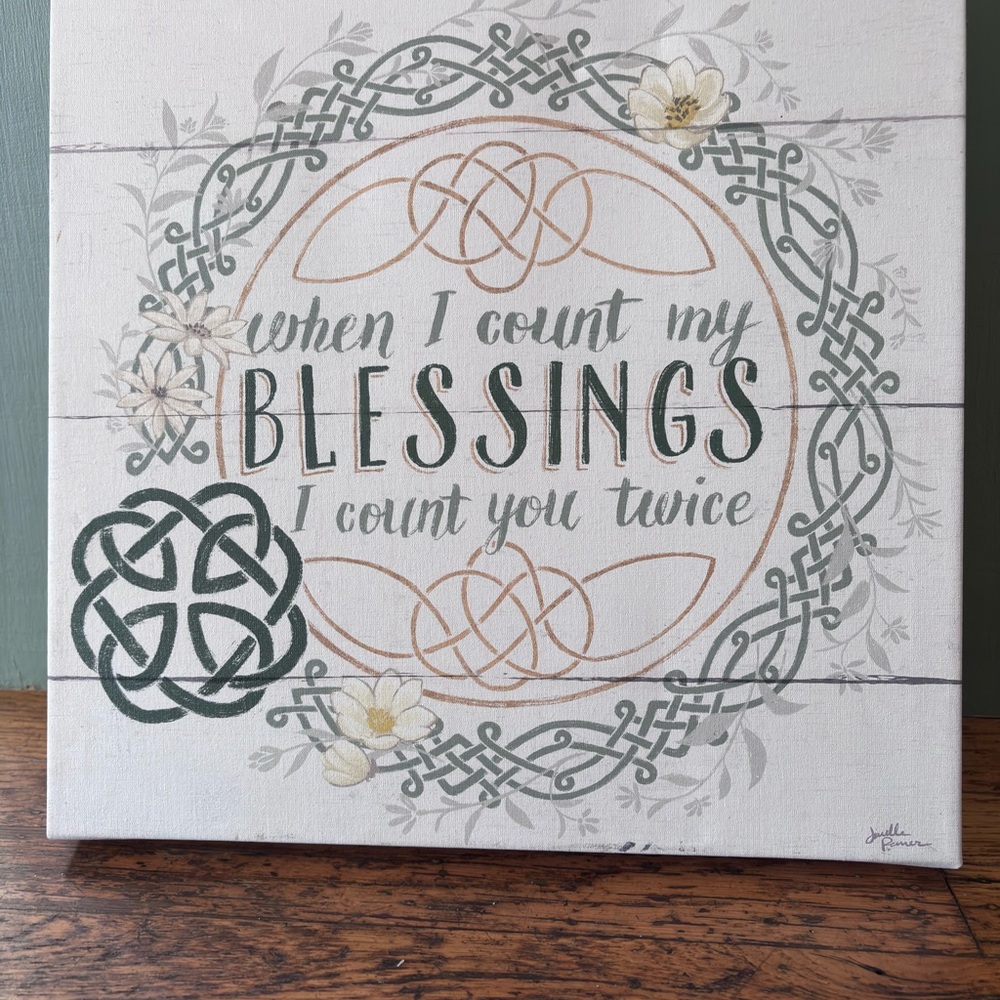 Inspirational Wall Art with Celtic Design